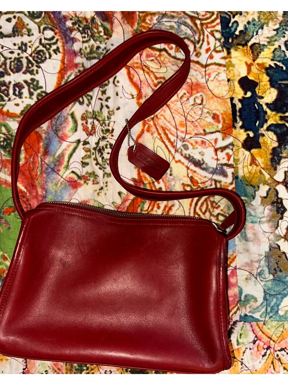 Coach Red Leather Shoulder Vintage 9057 Bag